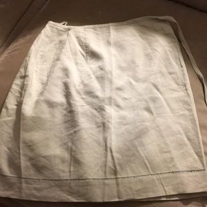 Celadon green linen Tahiti skirt